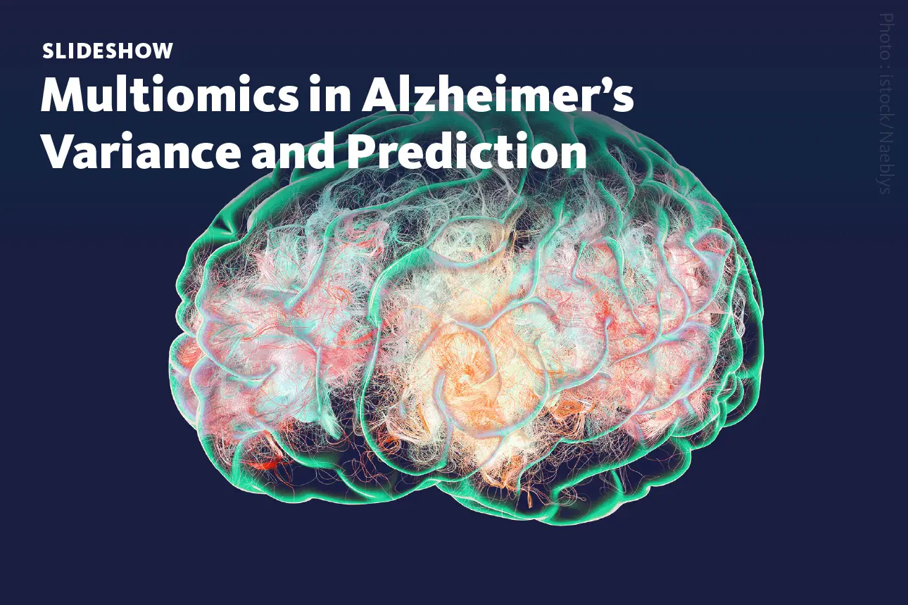 Slide 1: A slideshow about how multiomics analyses with lipidomics reveal molecular pathways in Alzheimer’s disease to improve predictive power.