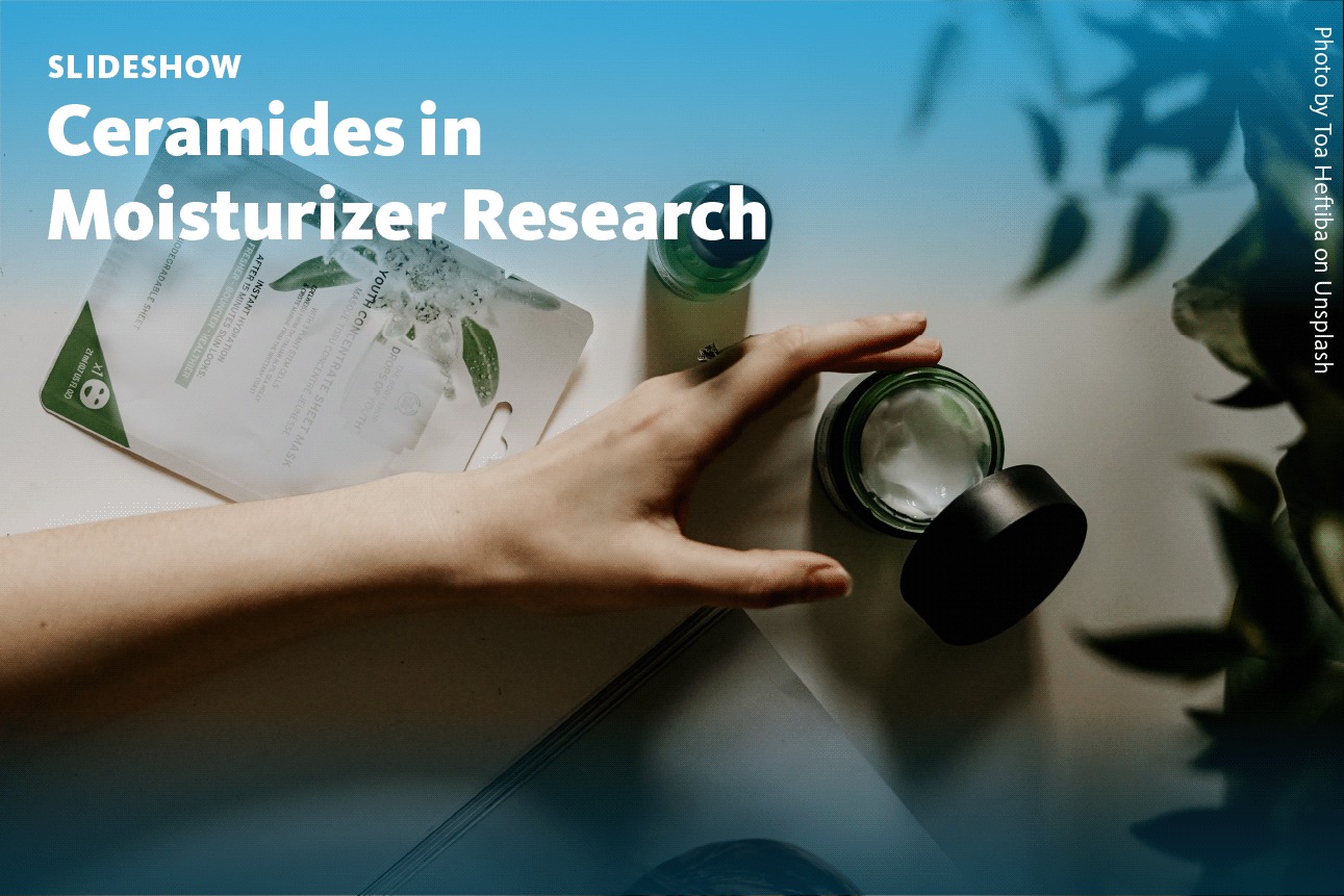 Slide 1: A slideshow about ceramide lipids in moisturizer research.