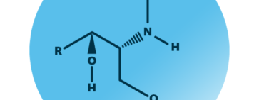 General molecular structure of the lipid group ceramides.