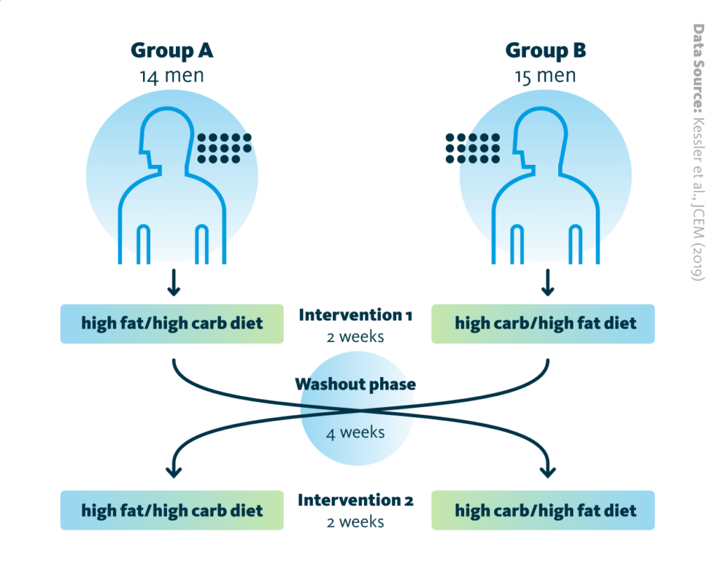 Graphical outline of the intervention study to analyze the relationship between circadian lipid metabolism and insulin sensitivity.