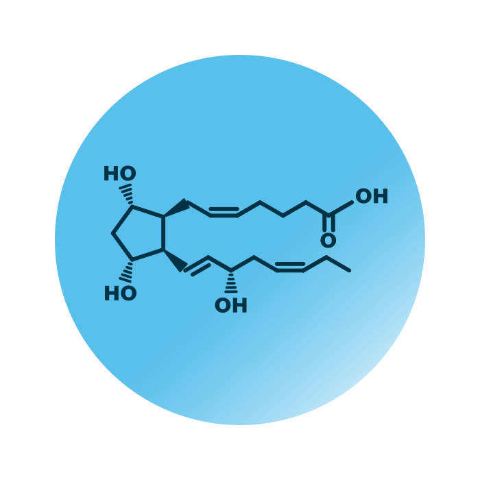 An example for the molecular structure of 8-Iso-PGF3alpha.