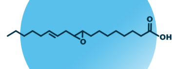 An example for the molecular structure of 9,10-epoxy-12-octadecaenoic acid.