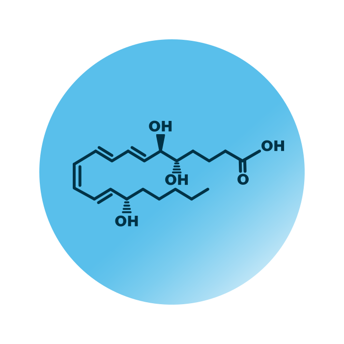 An example for the molecular structure of LXA4.