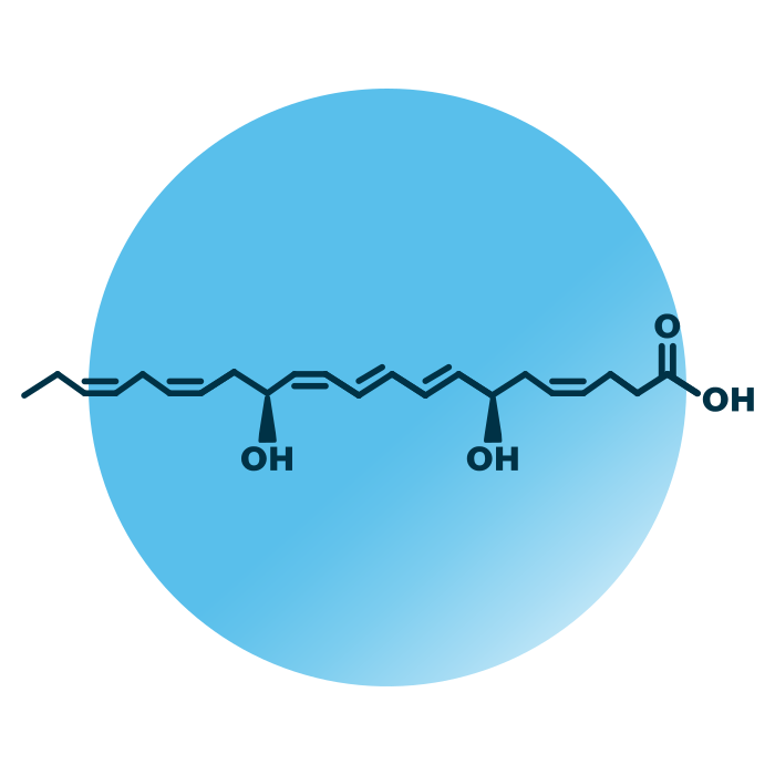 An example for the molecular structure of maresin 1.