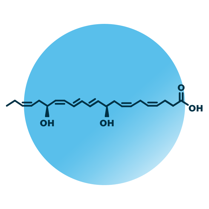 An example for the molecular structure of protectin D1.