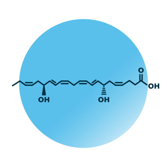 An example for the molecular structure of resolvin D5.