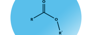 General molecular structure of the lipid group fatty esters.