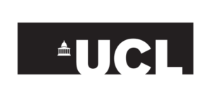 Logo of University College London (UCL) on white background.