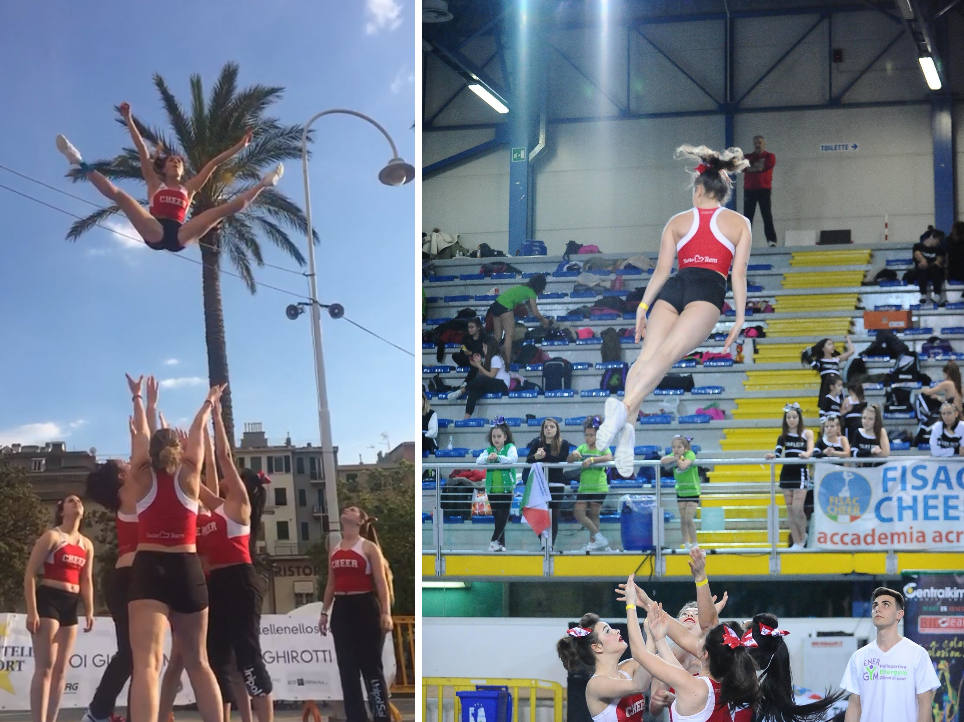 Performing cheerleaders Performing cheerleaders