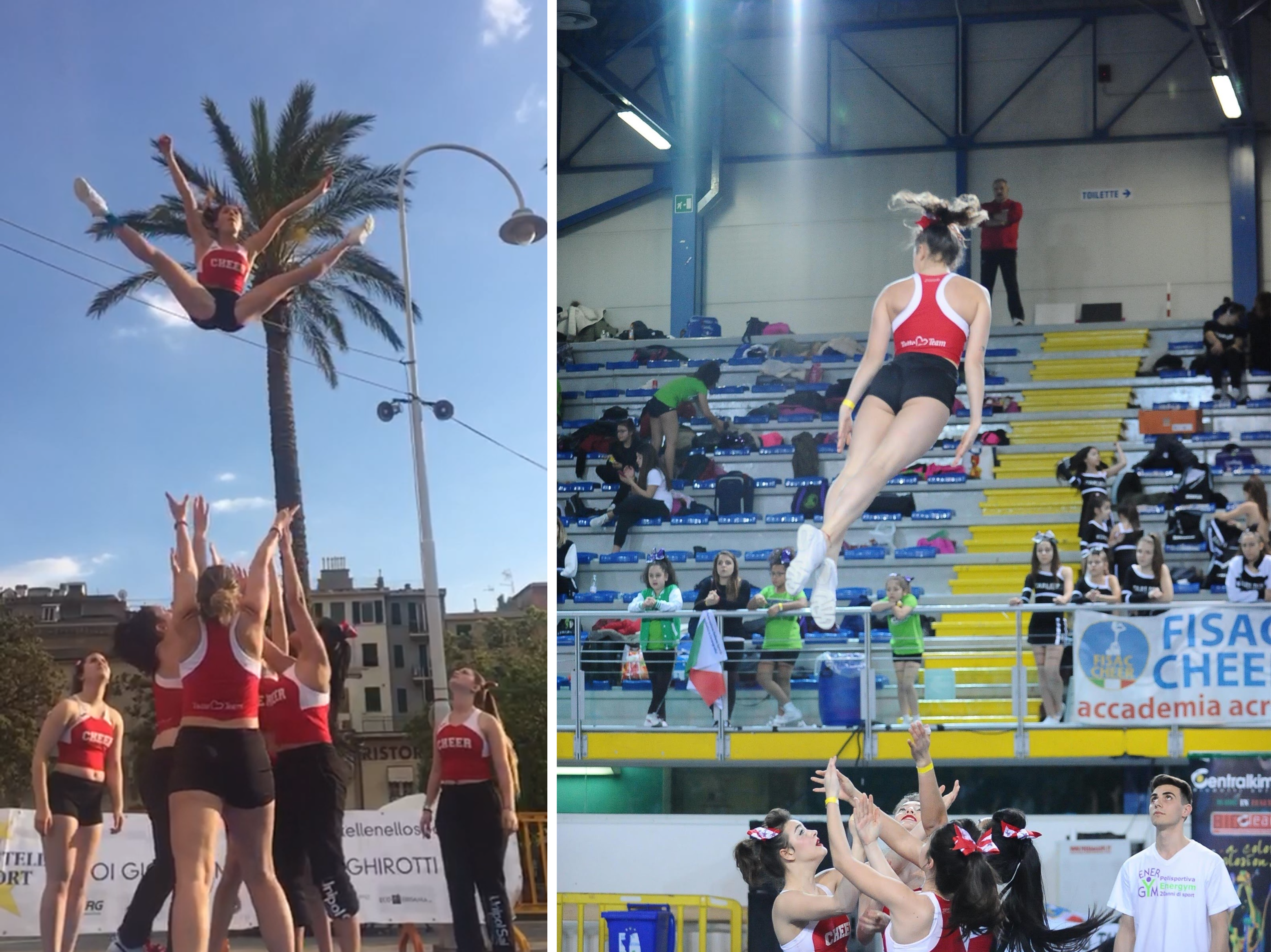 Performing cheerleaders Performing cheerleaders