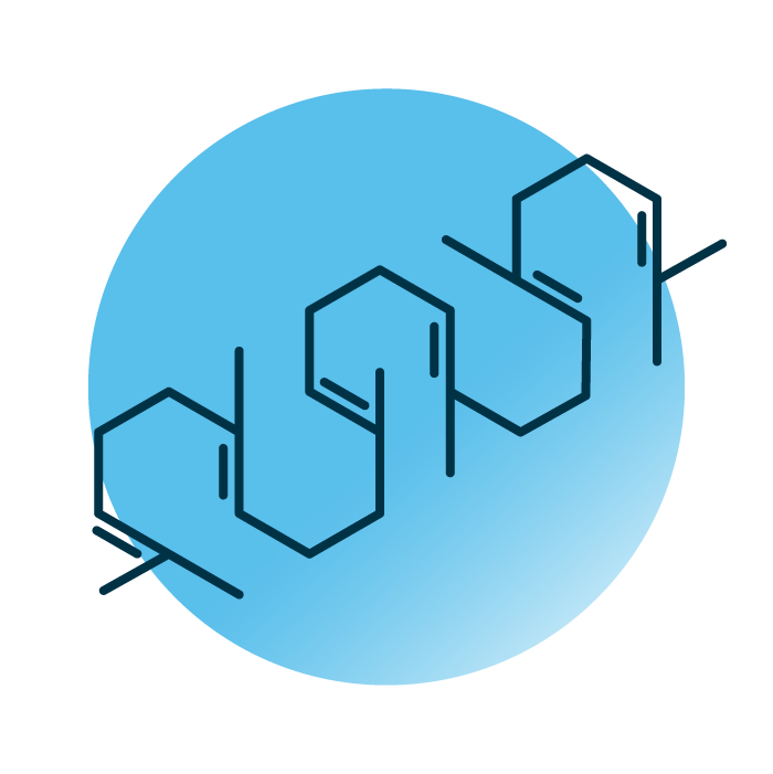 An example for the molecular structure of squalene.