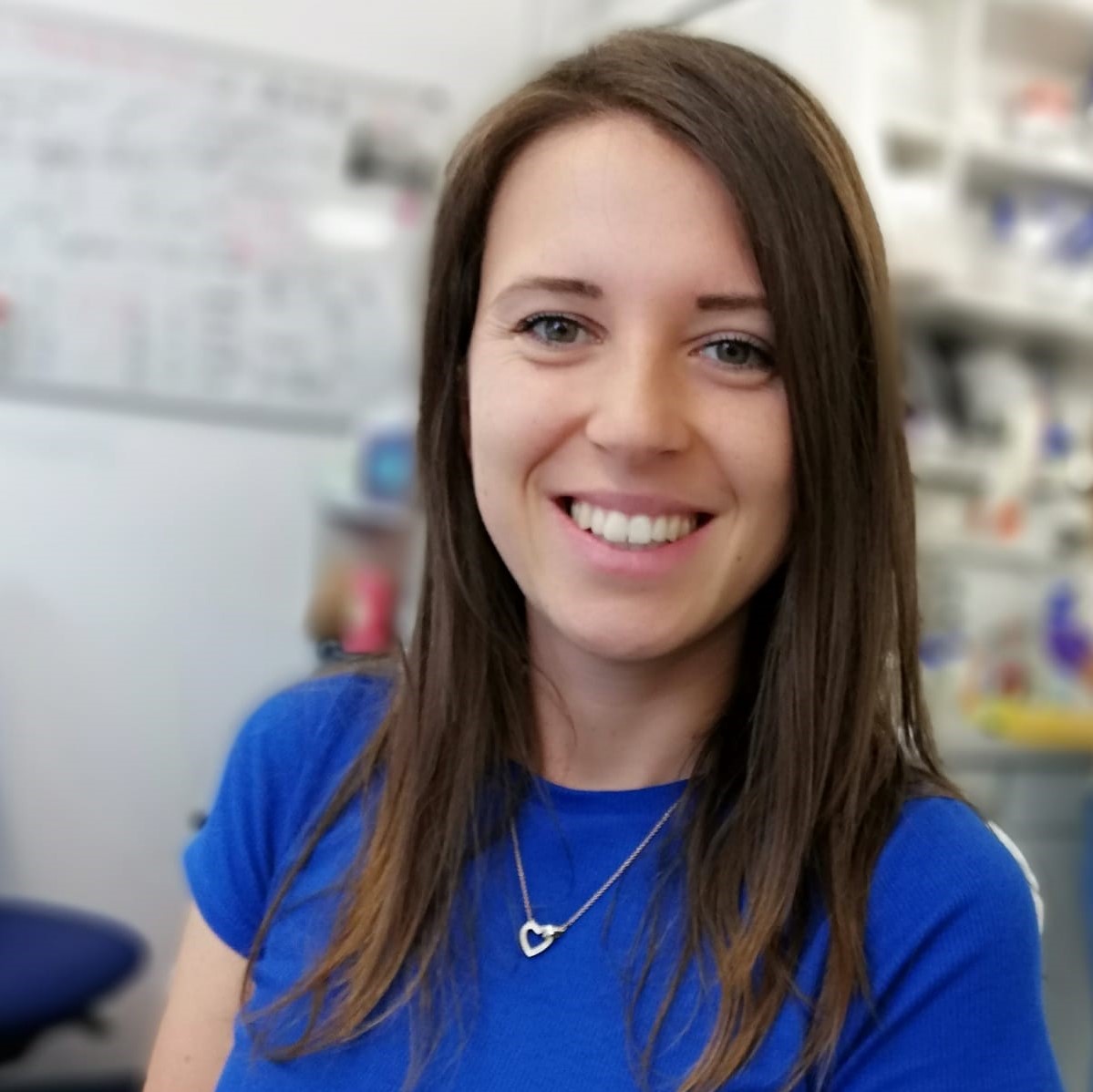 A data scientist sitting in the lab