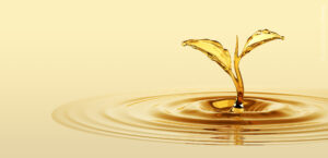 An image depicting a plant-shaped liquid