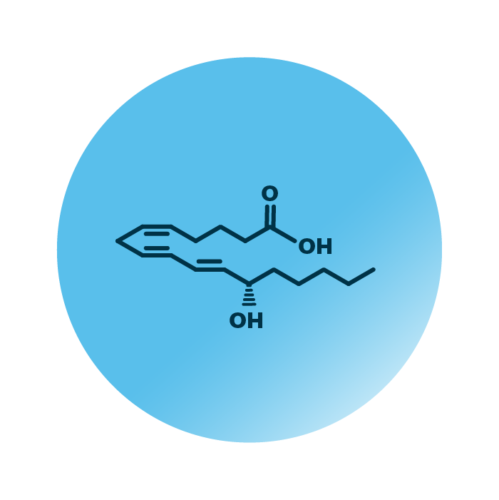 An example for the molecular structure of oxiHTrE 12-HHT.