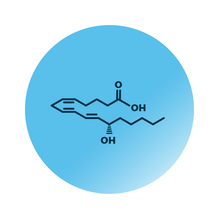 An example for the molecular structure of oxiHTrE 12-HHT.