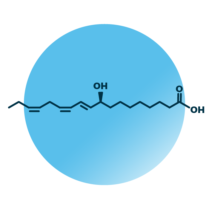 An example for the molecular structure of oxiOTrE 9-HOTrE.