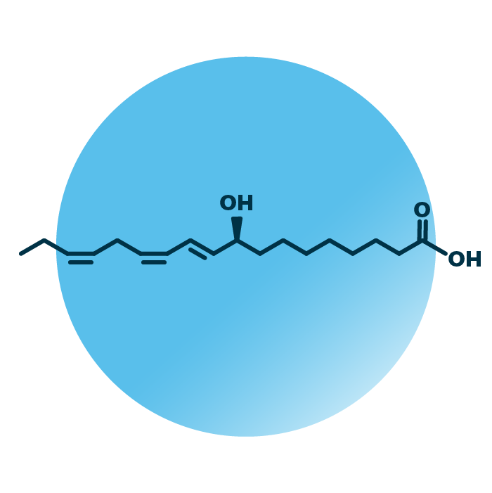 An example for the molecular structure of oxiOTrE 9-HOTrE.