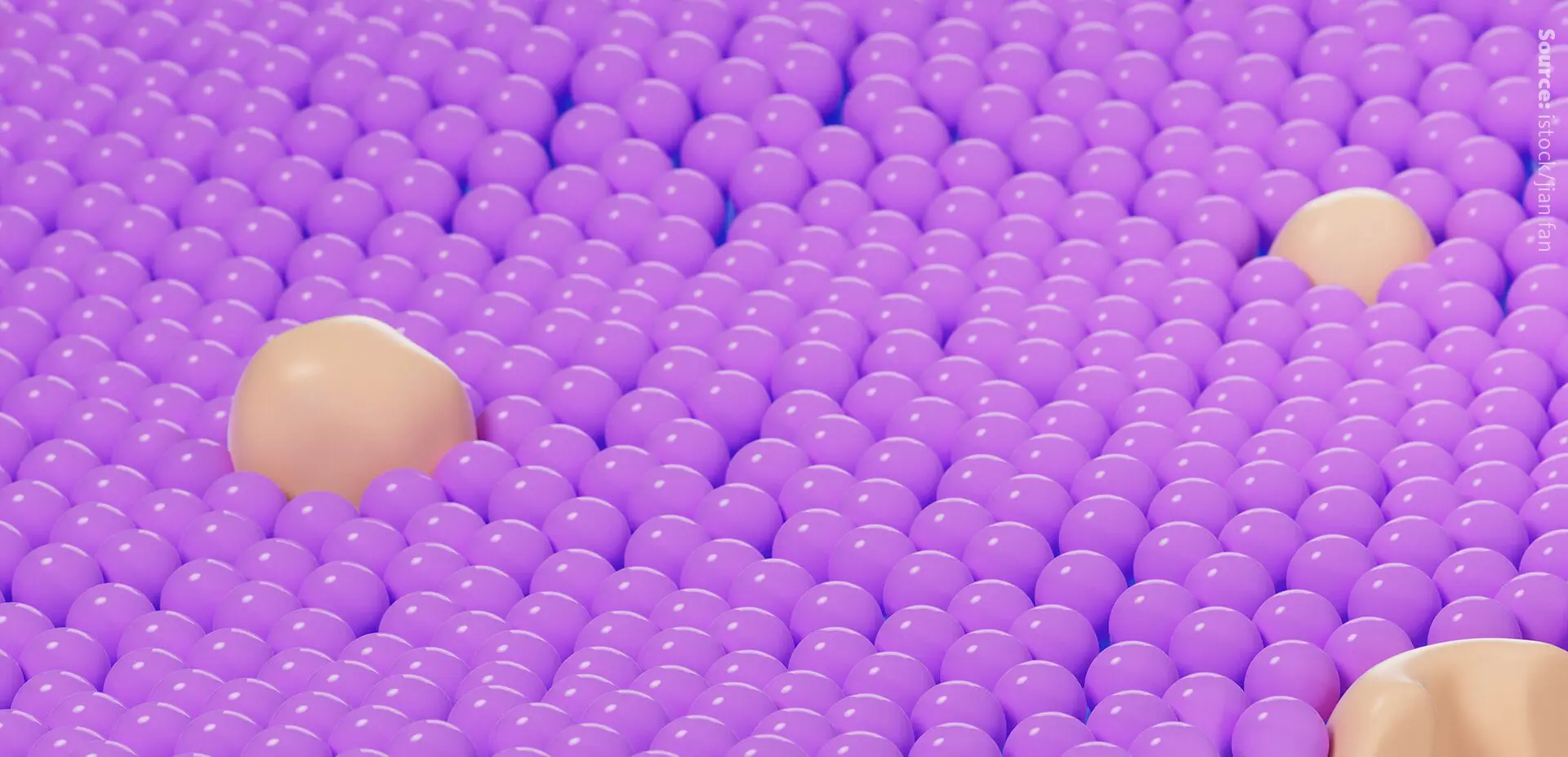A computer render of a lipid droplet surface.